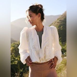 Free people movement In a cinch packable hike jacket in white